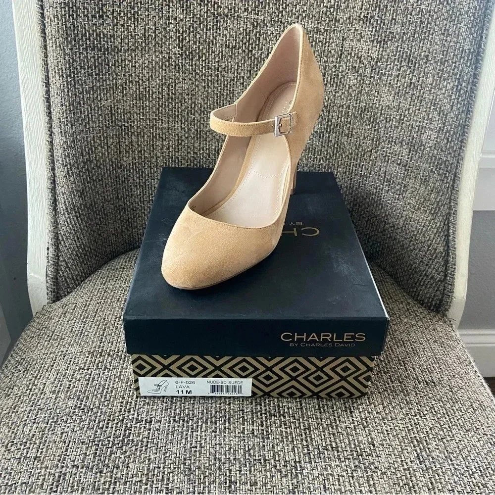 Charles by Charles David Women's Suede Lava‎ Dress Pump Size 11